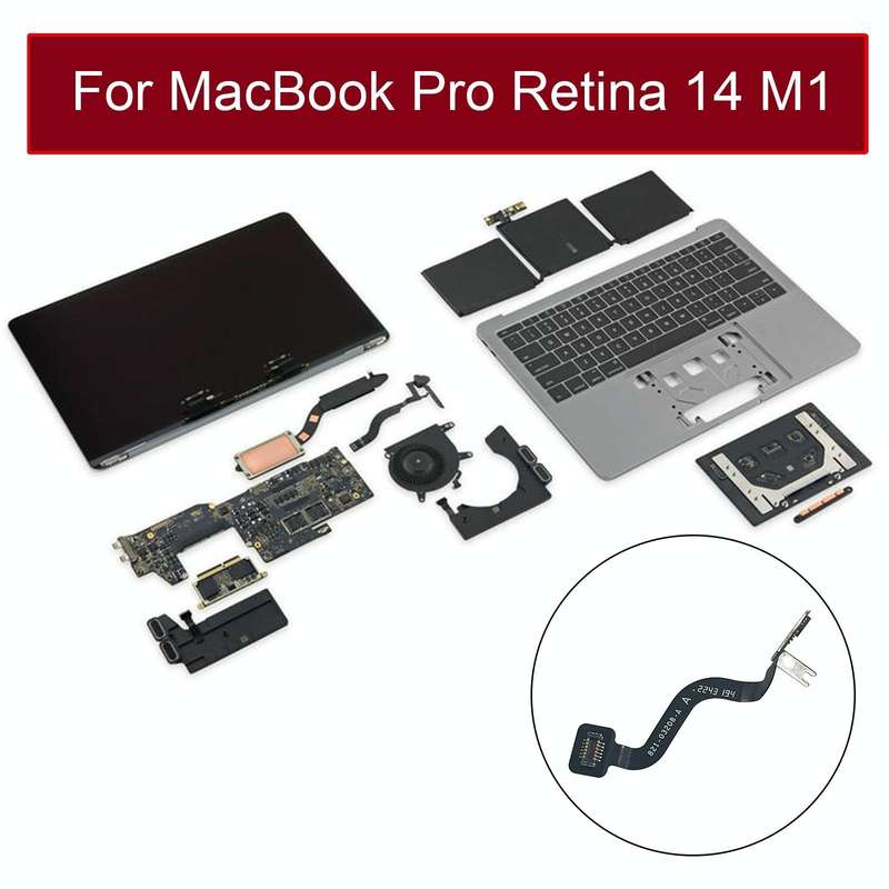 821-03208-A LCD Screen Cover Angle Sensor Sleep Cable for MacBook Pro Retina 14 M1 A2442 EMC3650 ...