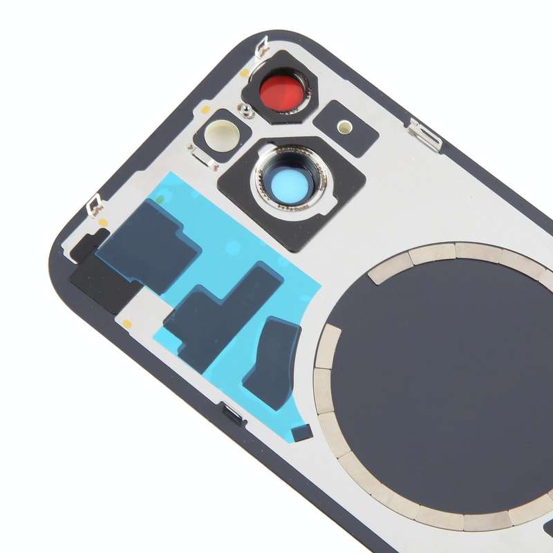 For iPhone 15 Battery Back Cover with Camera Lens Cover + MagSafe Magnet(Yellow)