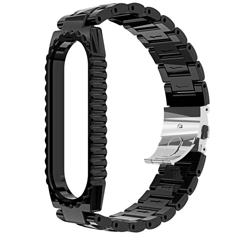 For Xiaomi Mi Band 6 / 5 Stainless Steel Watch Band(Silver)