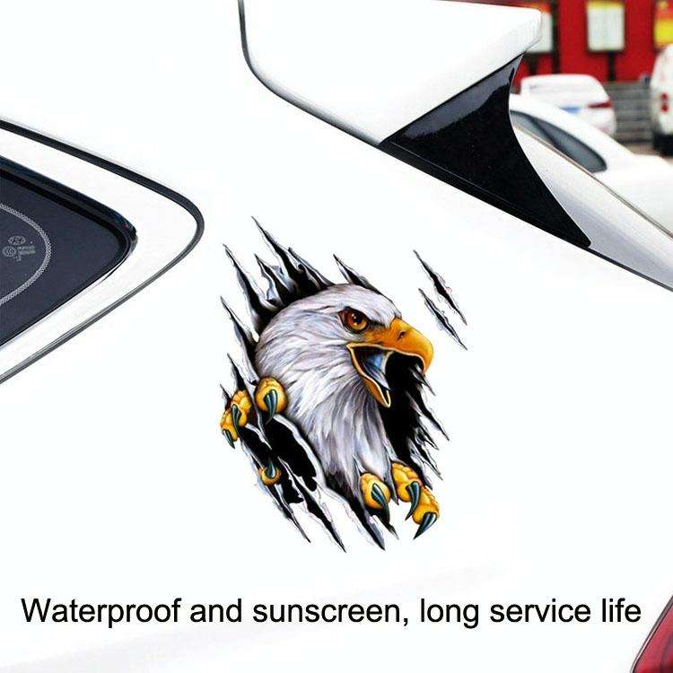 Tear Eagle 3D Car Sticker Scratch Covering Body Pull Flower Sticker, Style: Right (28.5x38cm)