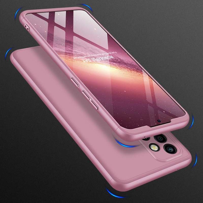 For Samsung Galaxy A72 5G / 4G GKK Three Stage Splicing Full Coverage PC Case(Rose Gold)