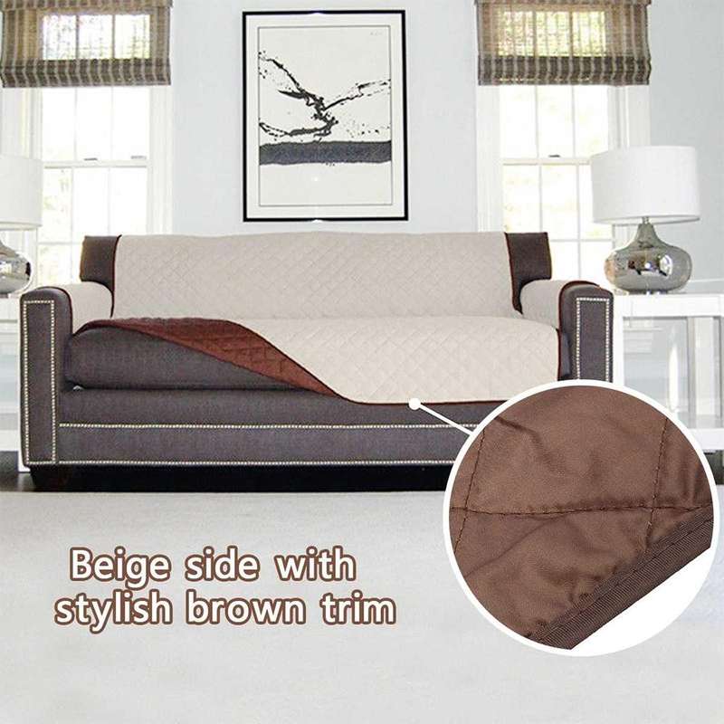 Waterproof Wear-resistant Pet Sofa Cushion,Double Mat, Size: 174x235cm(Brown)