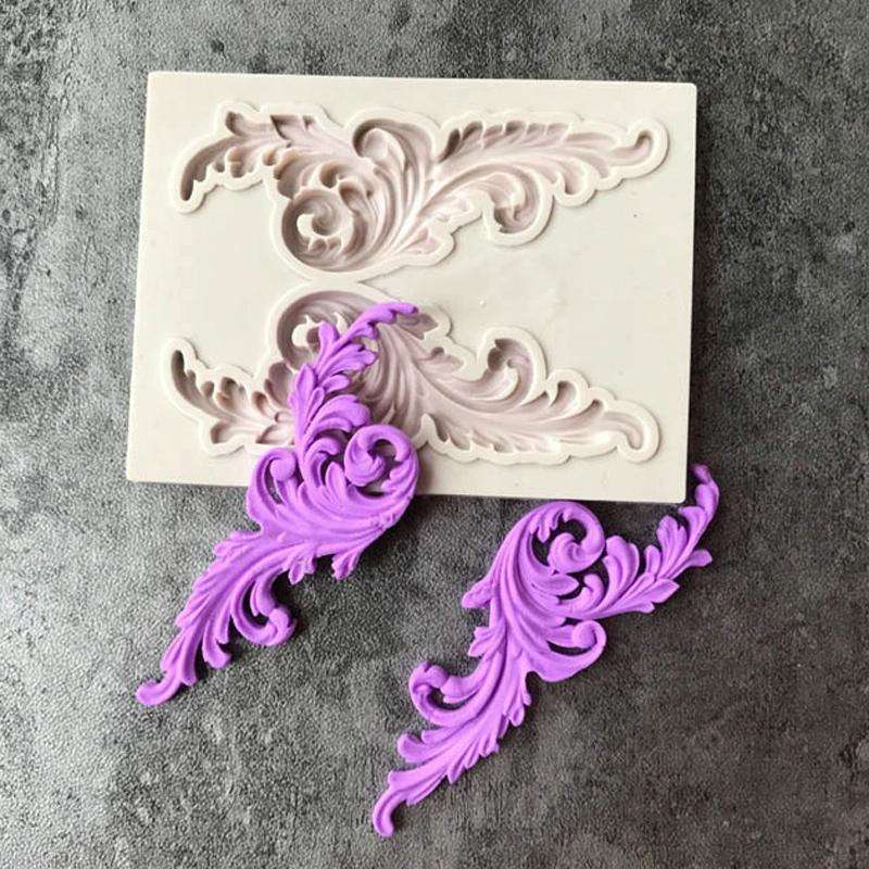 5 PCS Relief Fondant Cake Silicone Mold DIY Chocolate Mold,Style: D215