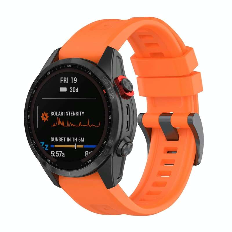 For Garmin Fenix 7X Quick Release Silicone Watch Band(Orange)