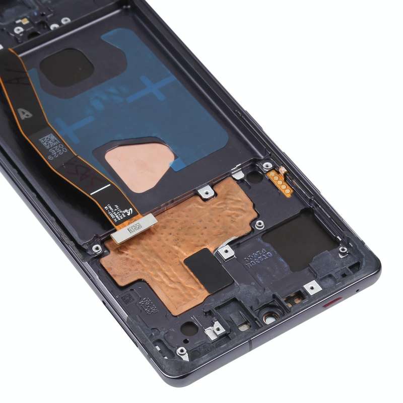 Original Super AMOLED Material LCD Screen and Digitizer Full Assembly with Frame for Galaxy S10 L...