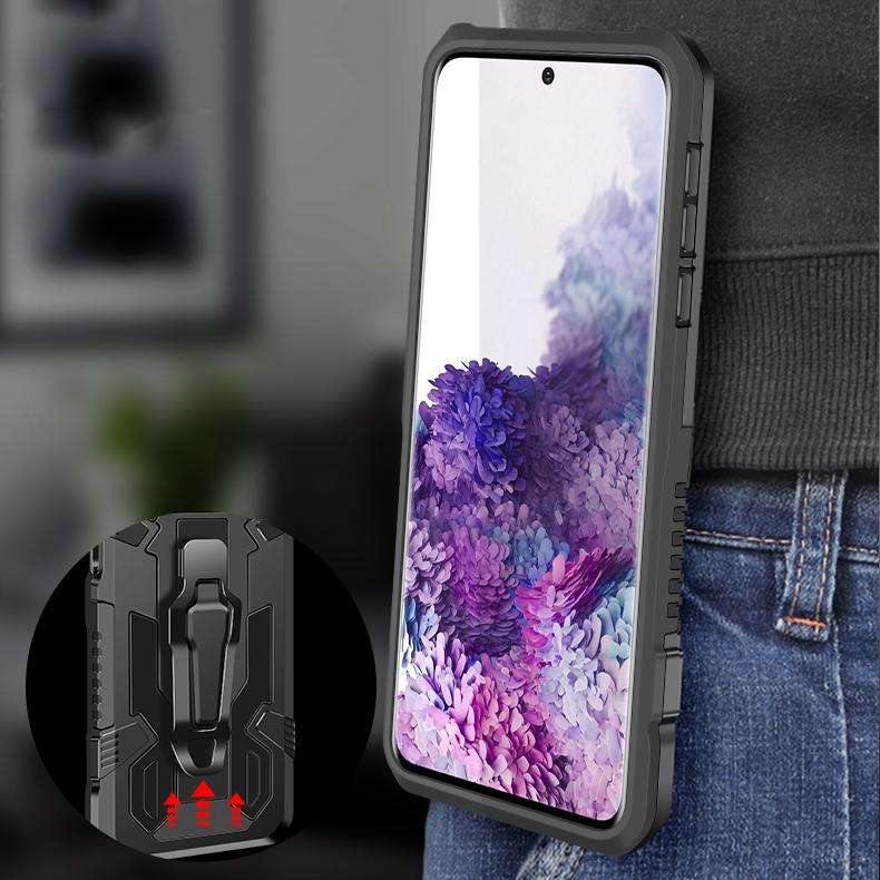 For OPPO A53 2020 / A32 Machine Armor Warrior Shockproof PC + TPU Protective Case(Black)