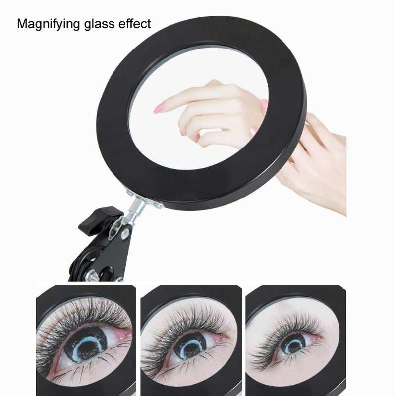 8X Magnifying Glass Lamp Beauty Nail Tattoo Repair Office Reading Lamp, Colour: Without Magnifyin...