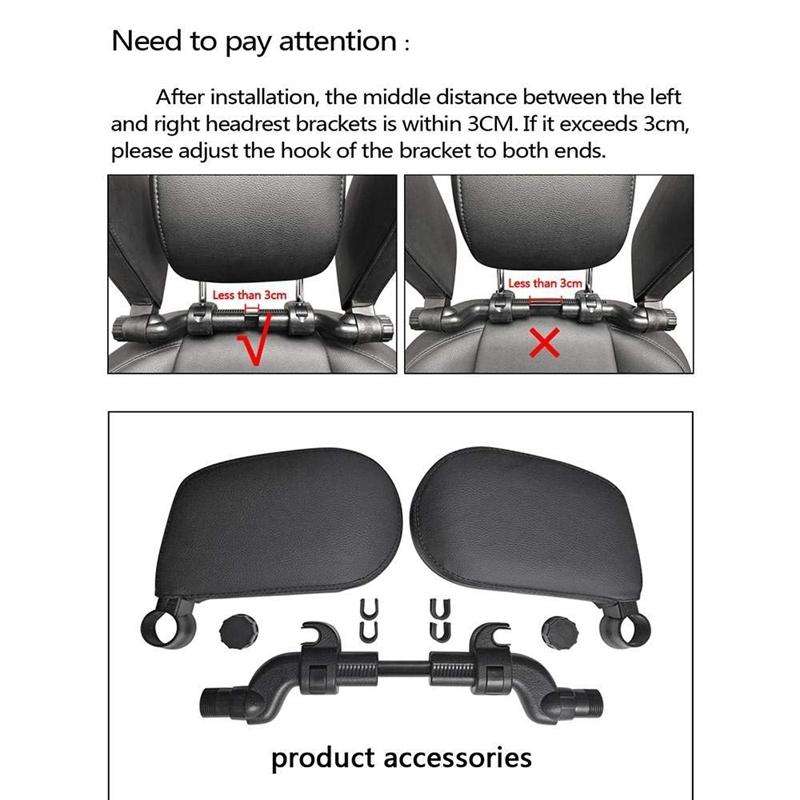 Car Seat Headrest Car Neck Pillow Sleep Side Headrest for Children and Adults (Beige)