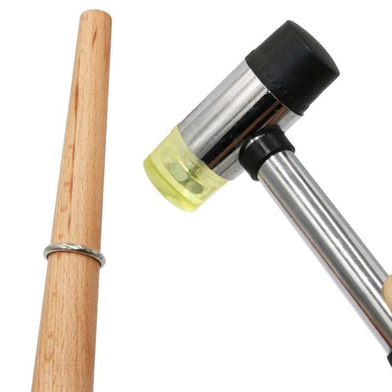 2 PCS Ring Measurement Tool Ring Formation Repair Correction Adjustment Tools,Style: Wooden Ring ...