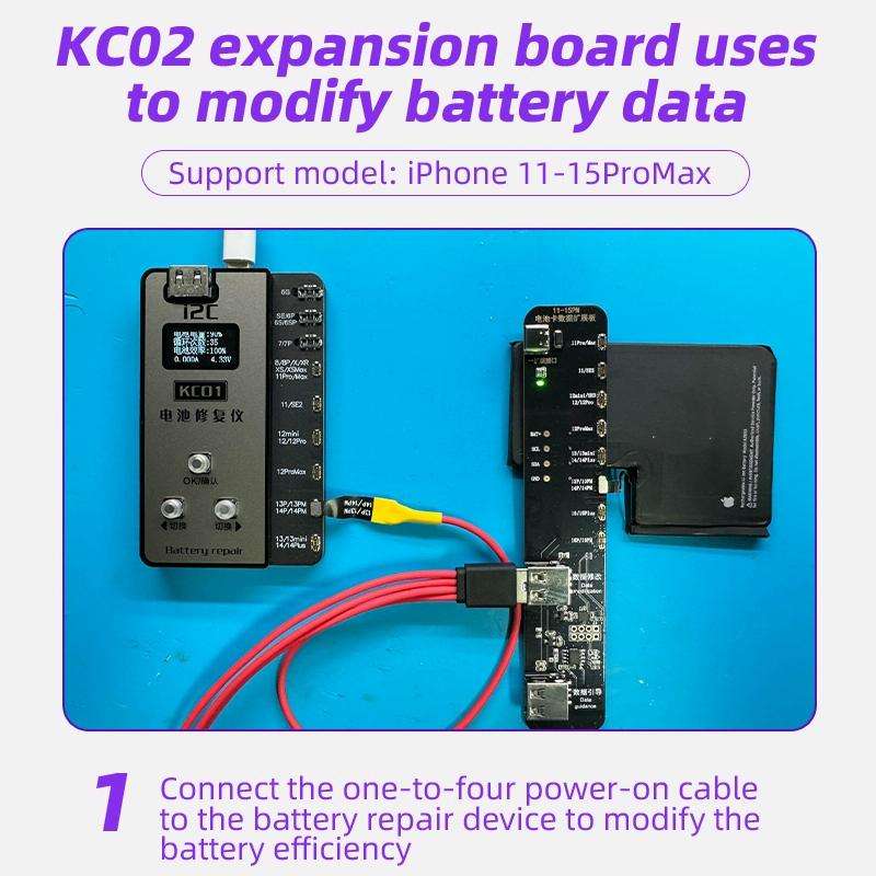 i2C KC02 Battery Data Repair Expansion Board Modifying Battery Efficiency for iPhone 11-15 Pro Max