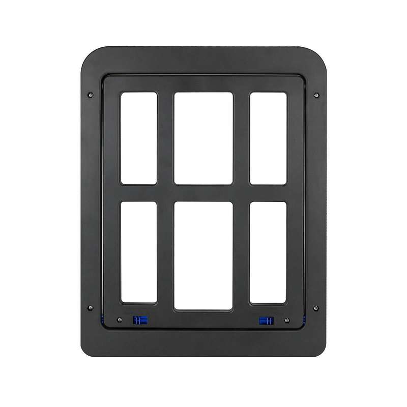 34cmx 44cm Pet Window Door Dog Cat Cave Anti-mosquito Pet Lattice Door(Black)