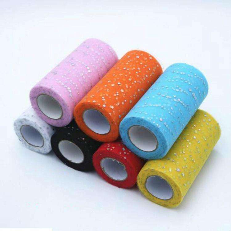 Tulle Roll 25 Yards 13cm Organza Laser Crafts Wedding Decoration Tulle Birthday Party Supplies(Si...