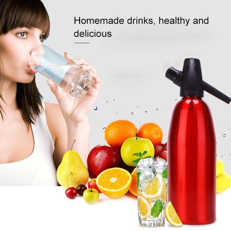 Manual Soda Siphon CO2 Dispenser Water Bubble Generator Cool Drink Cocktail Soda Machine Aluminum...