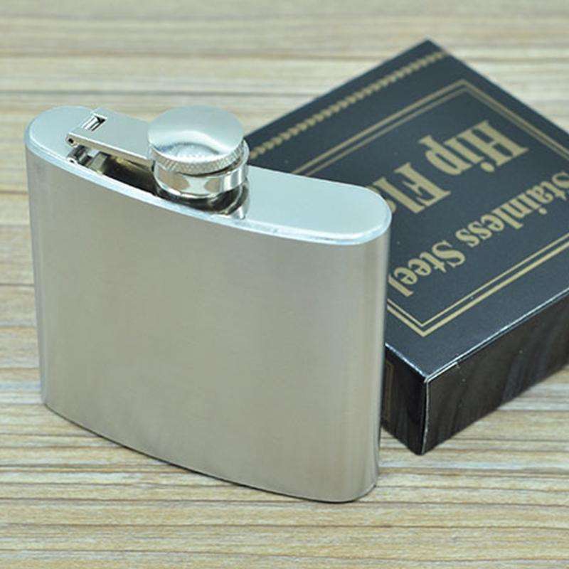 140mL (5oz) Outdoor Sports Handy Home Travel Wild Stainless Steel Portable Hip Flask(with Small F...