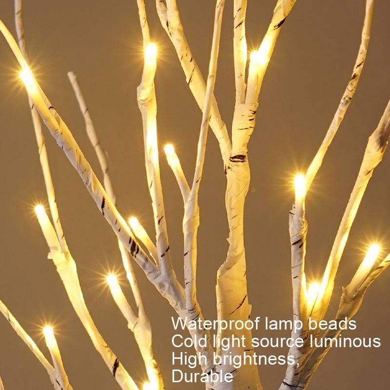 SJ-SD001 LED Christmas Party Decoration Birch Tree Decorative Light, Style: Detachable Base