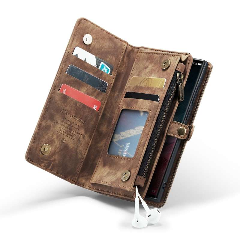 For Samsung Galaxy S22 Ultra 5G CaseMe-008 Detachable Multifunctional Horizontal Flip Leather Cas...