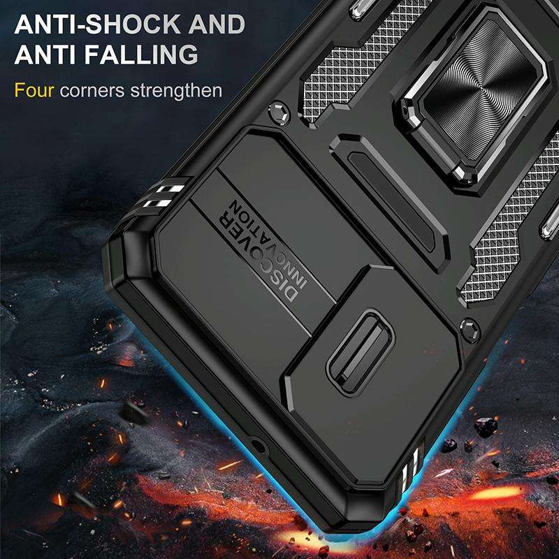For Samsung Galaxy A13 5G Armor PC + TPU Camera Shield Phone Case(Black)