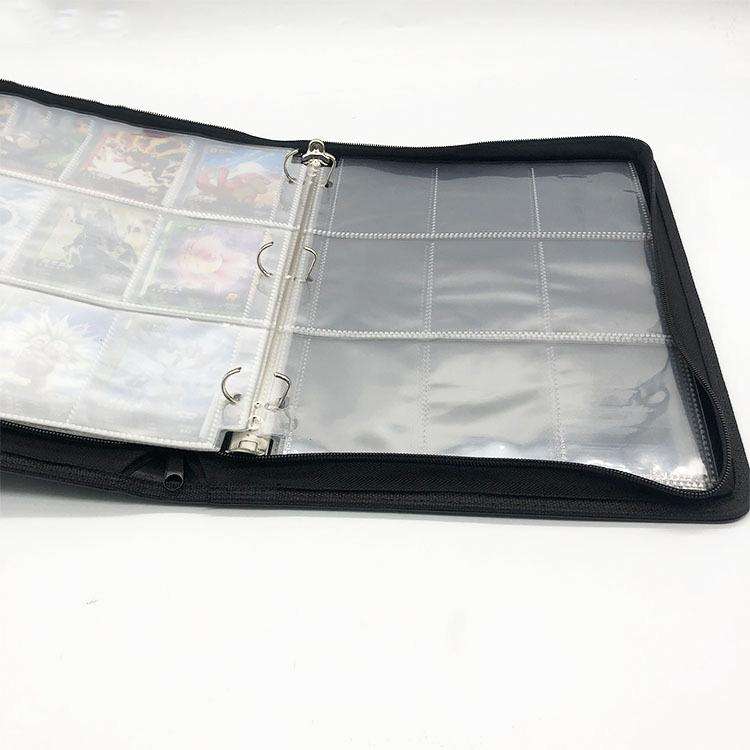PU Face Loose-Leaf Game Card Album Album Anime Peripheral Idol Card Collection Album(Black)