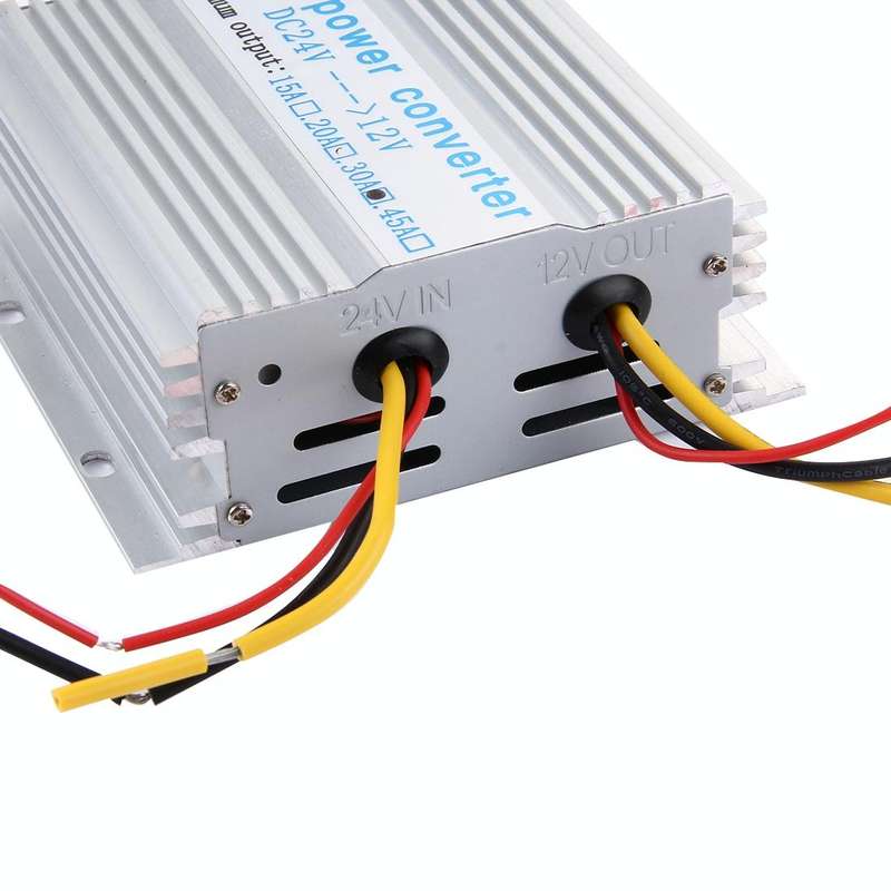 DC 24V to 12V Car Power Step-down Transformer, Rated Output Current: 30A