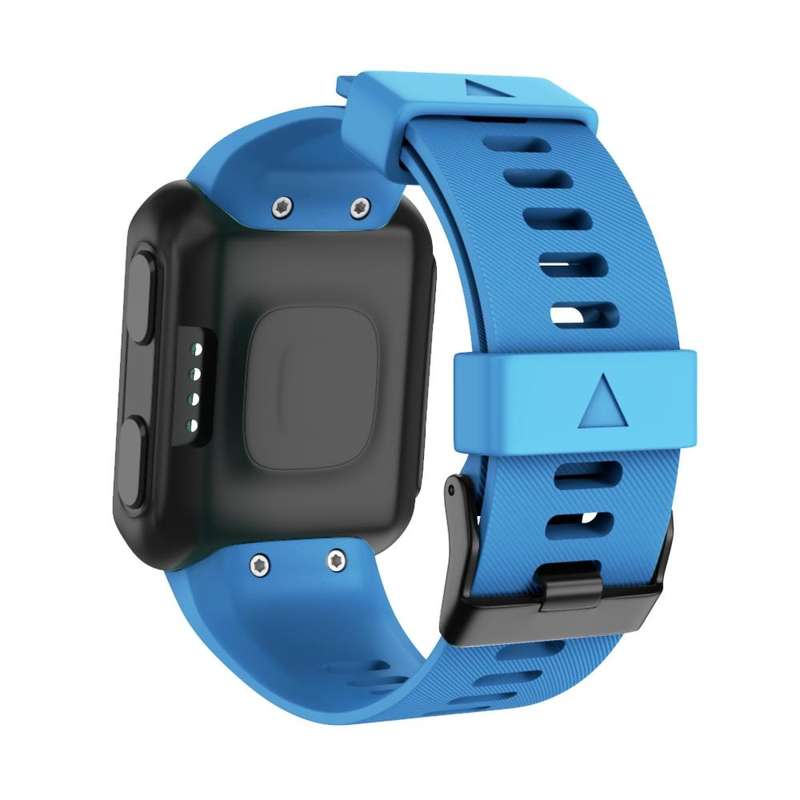 For Garmin Forerunner 35 Black Buckle Silicone Watch Band(Sky Blue)
