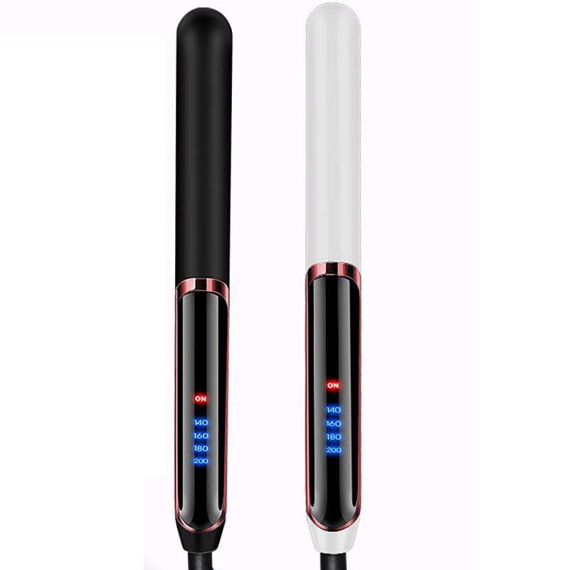 35W 2 In 1 Curling and Straightening Dual-use Electric Splin,Specification: US Plug(Black)