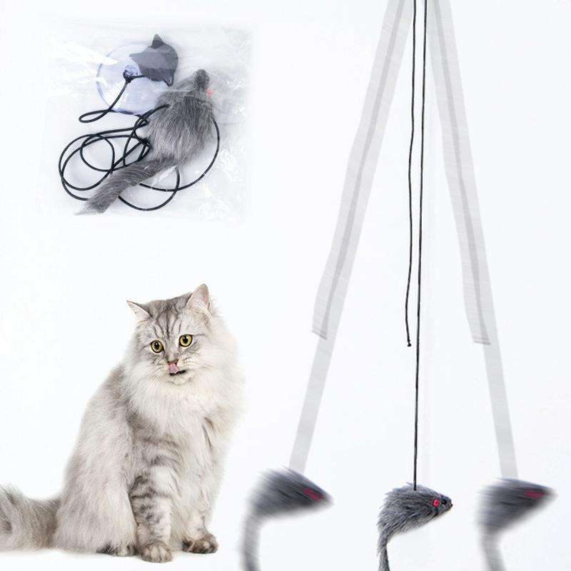 Hanging Door Retractable Cat Teaser Stick Pet Toy(Hanging Mouse)