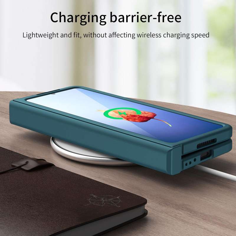 For Samsung Galaxy Z Fold4 Full Body Hinge Phone Case(Transparent)