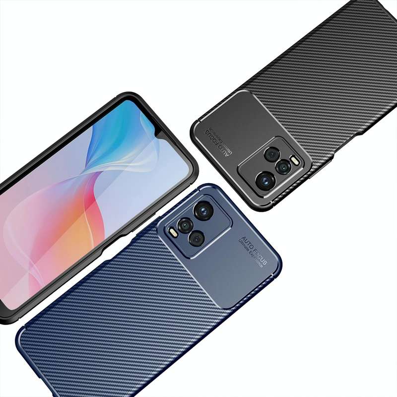 For vivo Y33S Carbon Fiber Texture Shockproof TPU Case(Black)