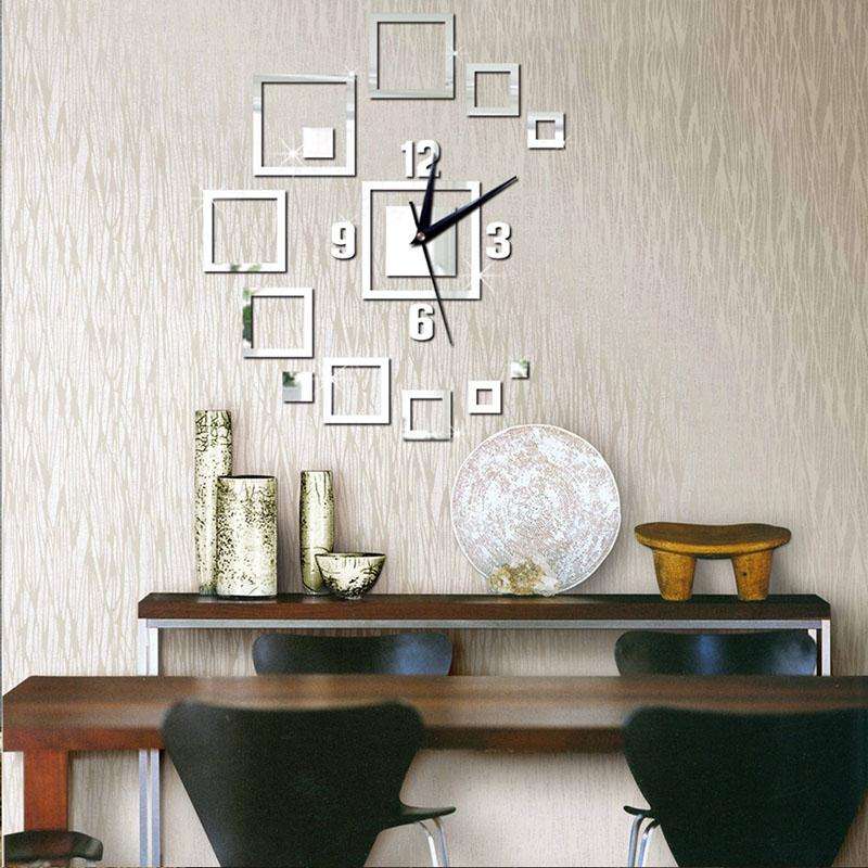 Wall Clocks Mirror 3D Stereo Acrylic Living Room Bedroom Decoration Wall Clock Fashion DIY Creati...