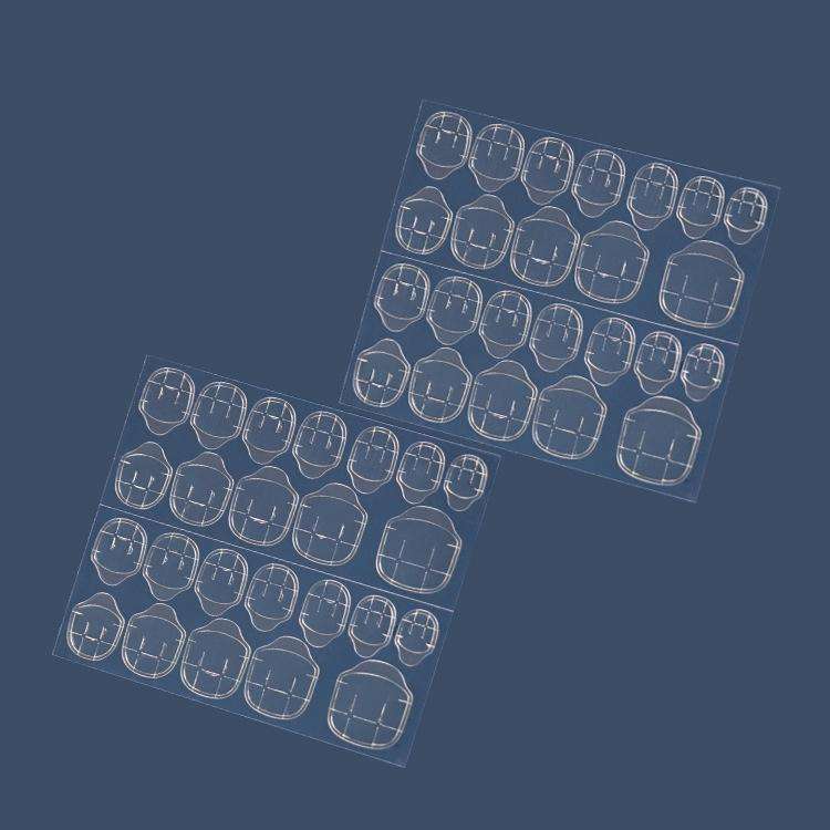 Ultra-thin 0.3mm Thick 100 Sheets Jelly Glue Nail Double-Sided Adhesive Film Yellow Glue Nail Sti...