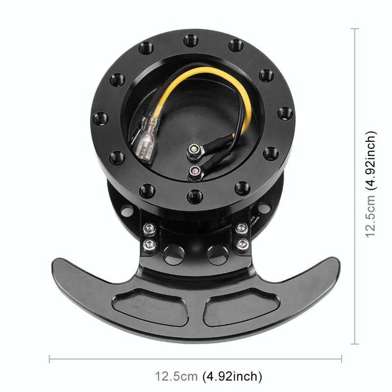 Car Tilt Racing Steering Wheel Quick Release Hub Kit Adapter Body Removable Snap Off Boss Kit(Black)