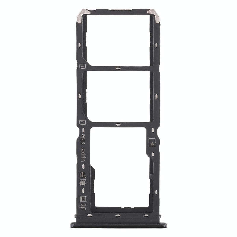 For Vivo Y97 2 x SIM Card Tray + Micro SD Card Tray (Black)