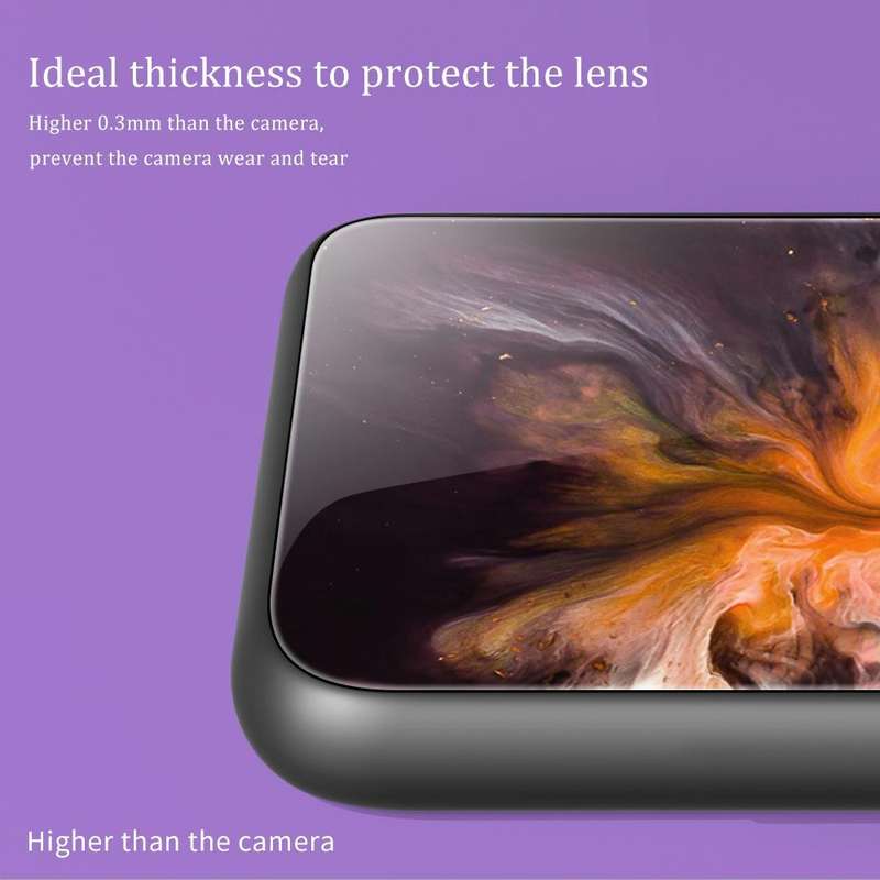 For Xiaomi Redmi 10C Marble Pattern Glass Protective Phone Case(Pink)