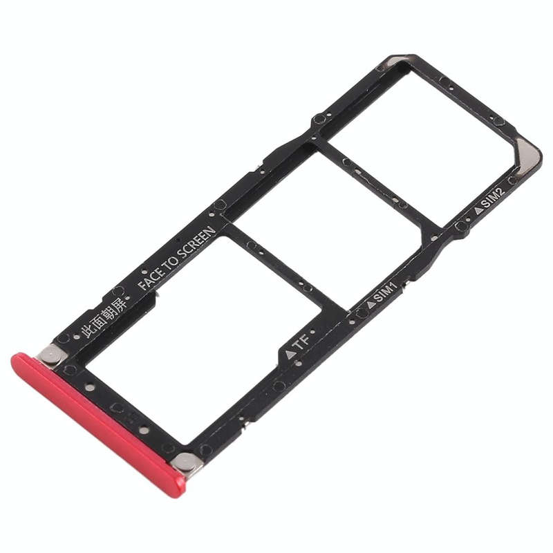 2 x SIM Card Tray + Micro SD Card Tray for Xiaomi Redmi 6 Pro(Red)