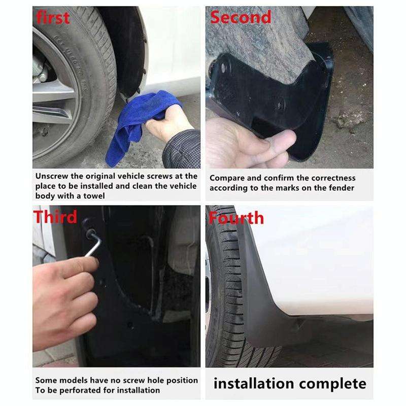 For BMW X1 E84 2010-2015 4pcs/Set Car Auto Soft Plastic Splash Flaps Fender Guard