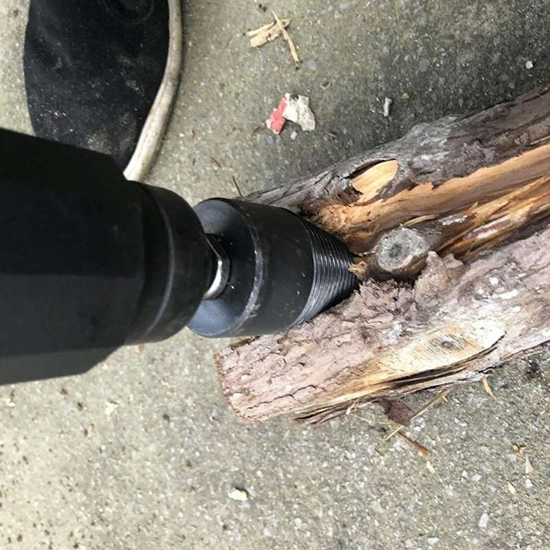Dual-Purpose Firewood Splitting Tool, Style:Hexagon Shank Electric Hammer Drill