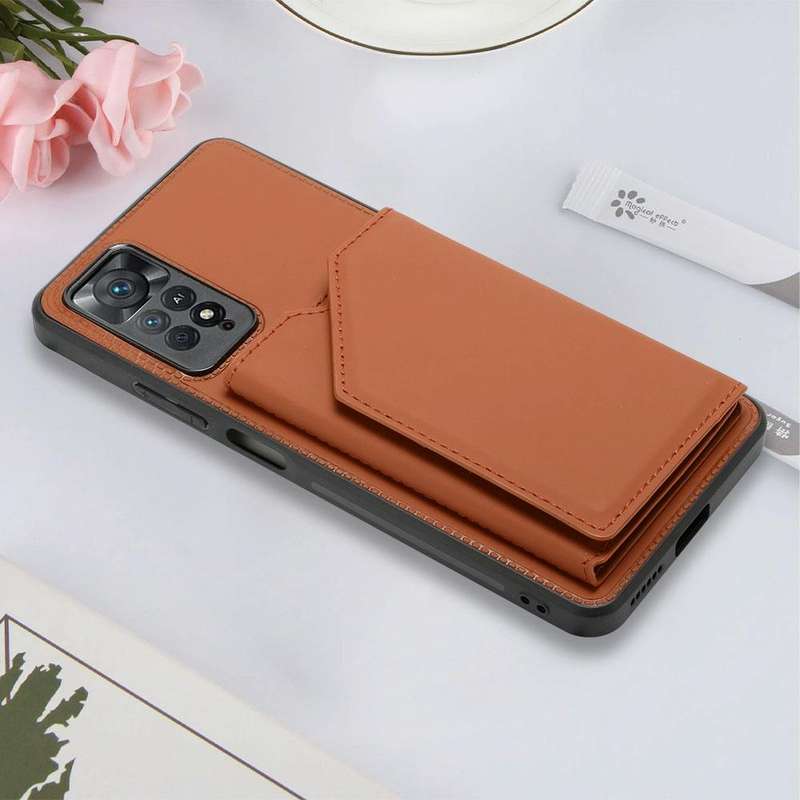 For Xiaomi Redmi Note 11 Pro Global Skin Feel PU + TPU + PC Phone Case(Brown)