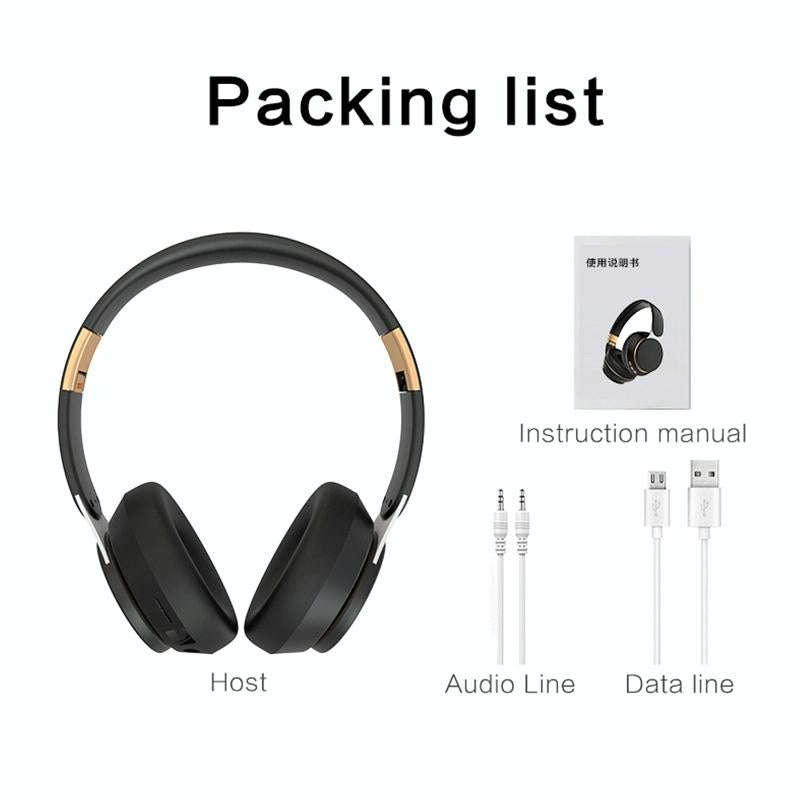 07S Folding Sports Computer Games Wireless Bluetooth V5.0 Headset with Mic (Black)