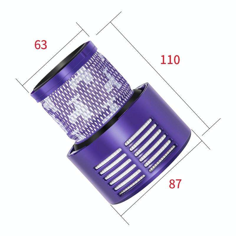 Vacuum Cleaner Filter Core Rear Parts Accessories for Dyson V10, US Version(Purple)