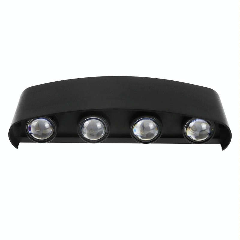 8 LEDs Garden Aluminum Double Head Wall Light(Warm White Light)