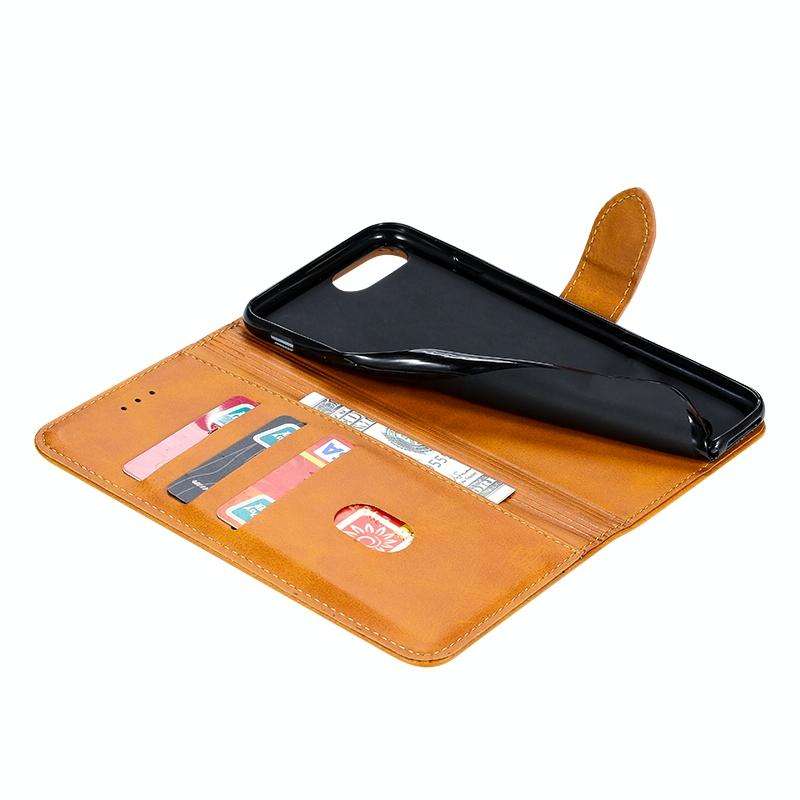 For iPhone 8 Plus / 7 Plus GUSSIM Magnetic Horizontal Flip Leather Case with Holder & Card Slots ...