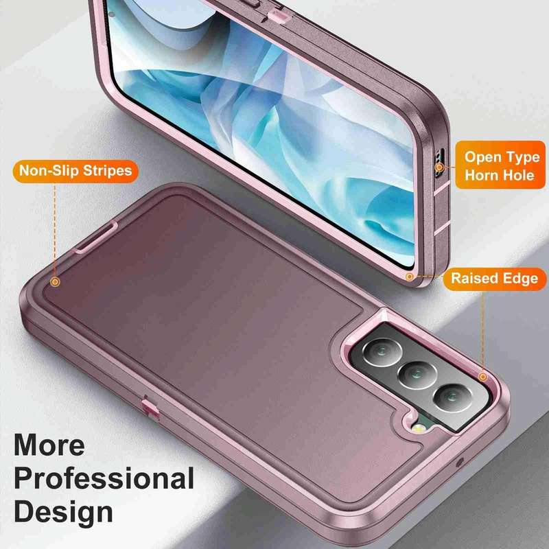 For Samsung Galaxy S23+ 5G Life Waterproof Rugged Phone Case(Purple + Pink)