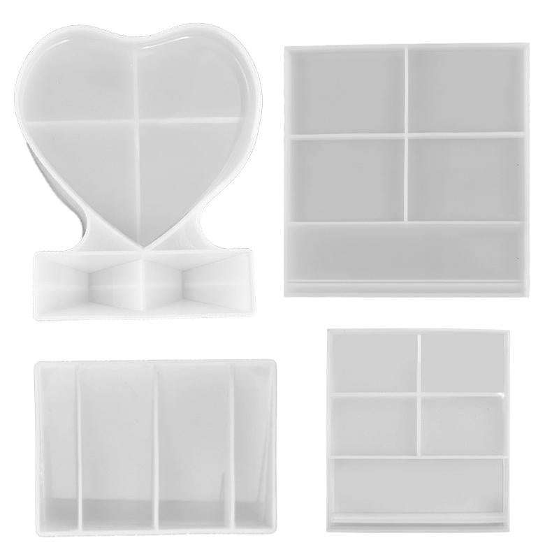 Heart-shaped Square Photo Frame Display DIY Silicone Mould, Spec: L (Heart-shaped)