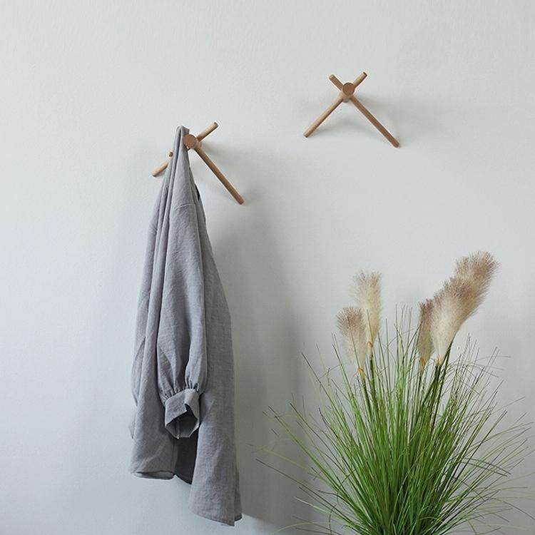 Solid Wood Hanger Wall Decoration Coat Hook Black Walnut Hook