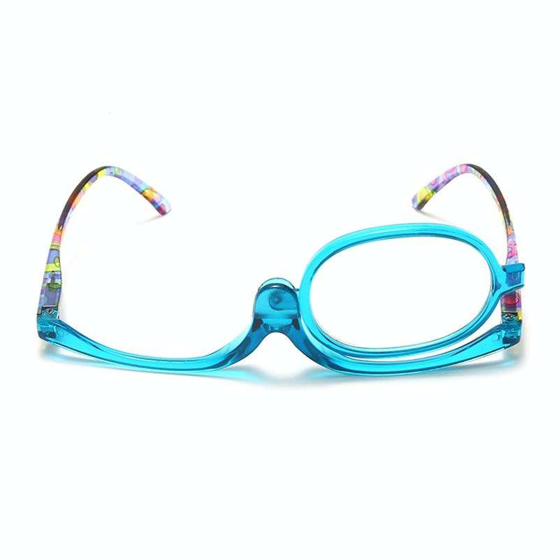 Makeup Presbyopic Glasses Monolithic Reading Glass Magnifying Glass, Degree: +150(Light Blue)