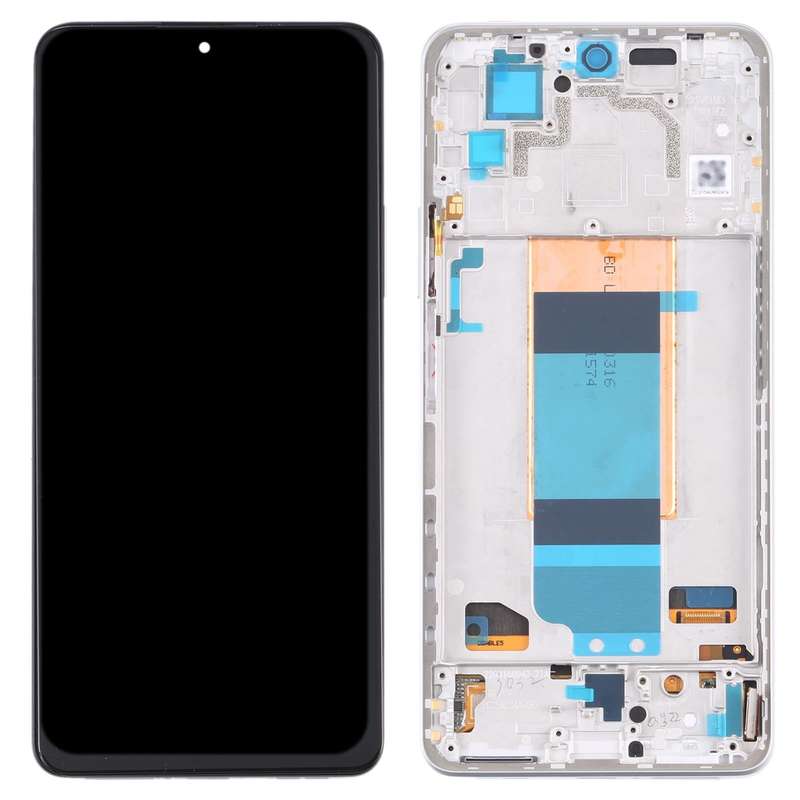 Original LCD Screen for Xiaomi Redmi K40S Digitizer Full Assembly with Frame(Silver)