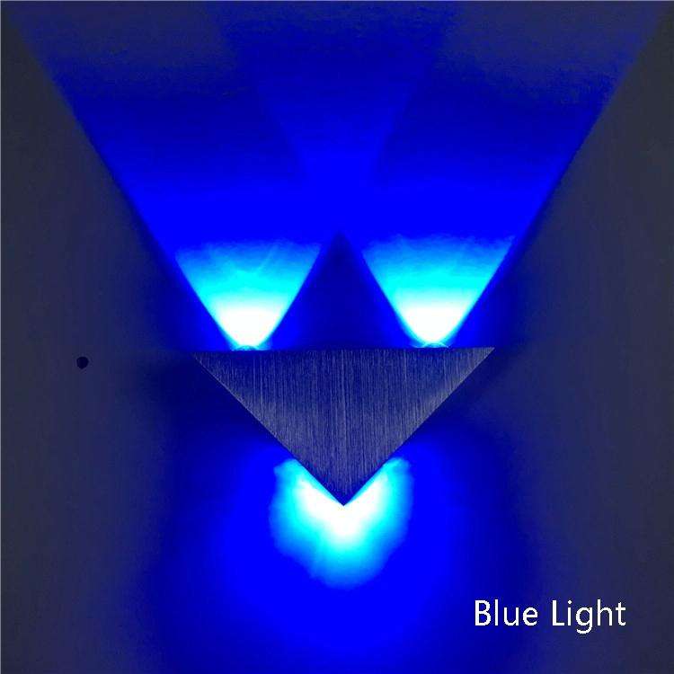 9W LED Triangle Wall Light Interior Corridor Aisle Lights(Blue Light)