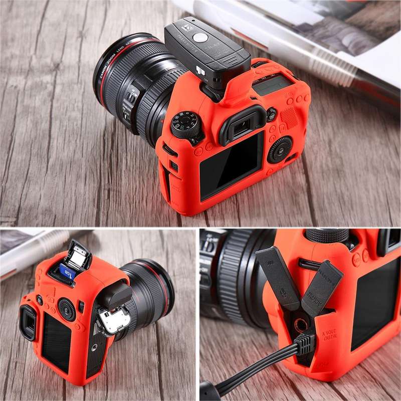PULUZ Soft Silicone Protective Case for Canon EOS 6D(Red)