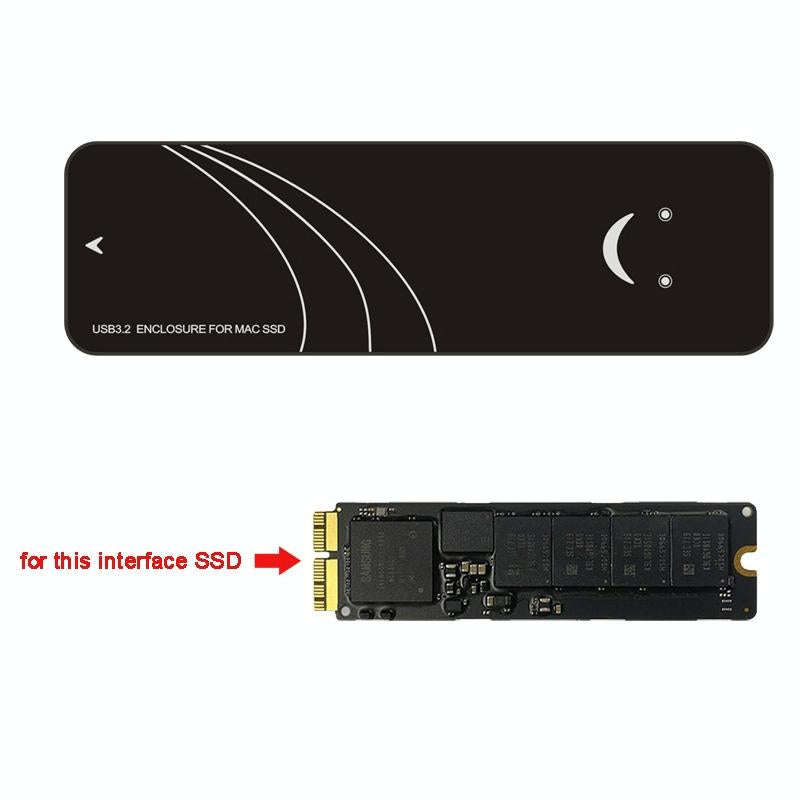 USB3.2 To MAC SSD Enclosure Adapter For Macbook Air Pro 2013-2017 Hard Disk, Spec: 20Gbps C-C Cab...