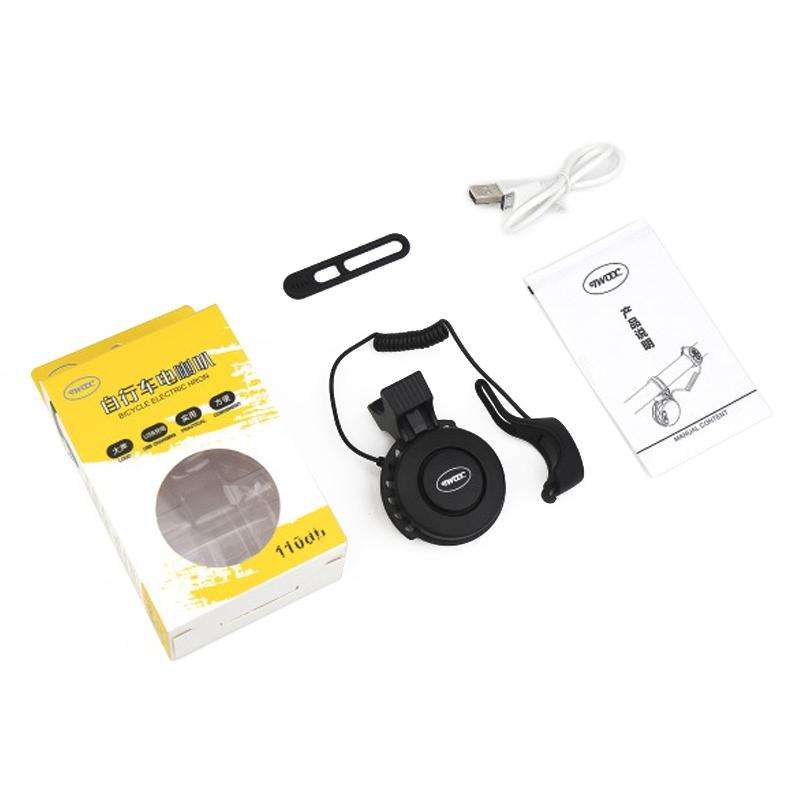 USB Mountain Bike Horn Bicycle Electric Horn (Black)